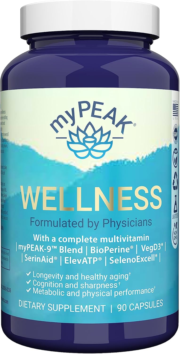 Vegan Multivitamin with Ancient Peat Extract, Astaxanthin, Iron, Resveratrol, Alpha GPC - Immunity Booster for Men and Women, 90 Count