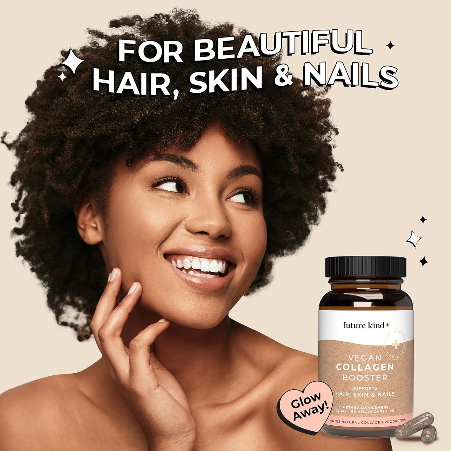 Vegan Multivitamins & Collagen Booster Bundle for Skin, Hair, and Nail Health | B12, Omega 3, Vitamin D3 | Best Sellers for Women and Men by Future Kind