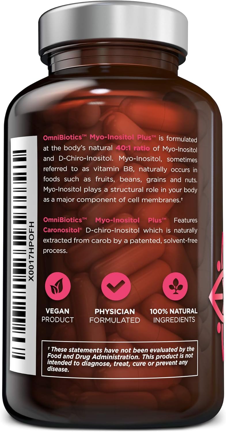 Vegan Myo-Inositol Plus & D-Chiro Inositol Supplement - 120 Capsules - 40:1 Ratio