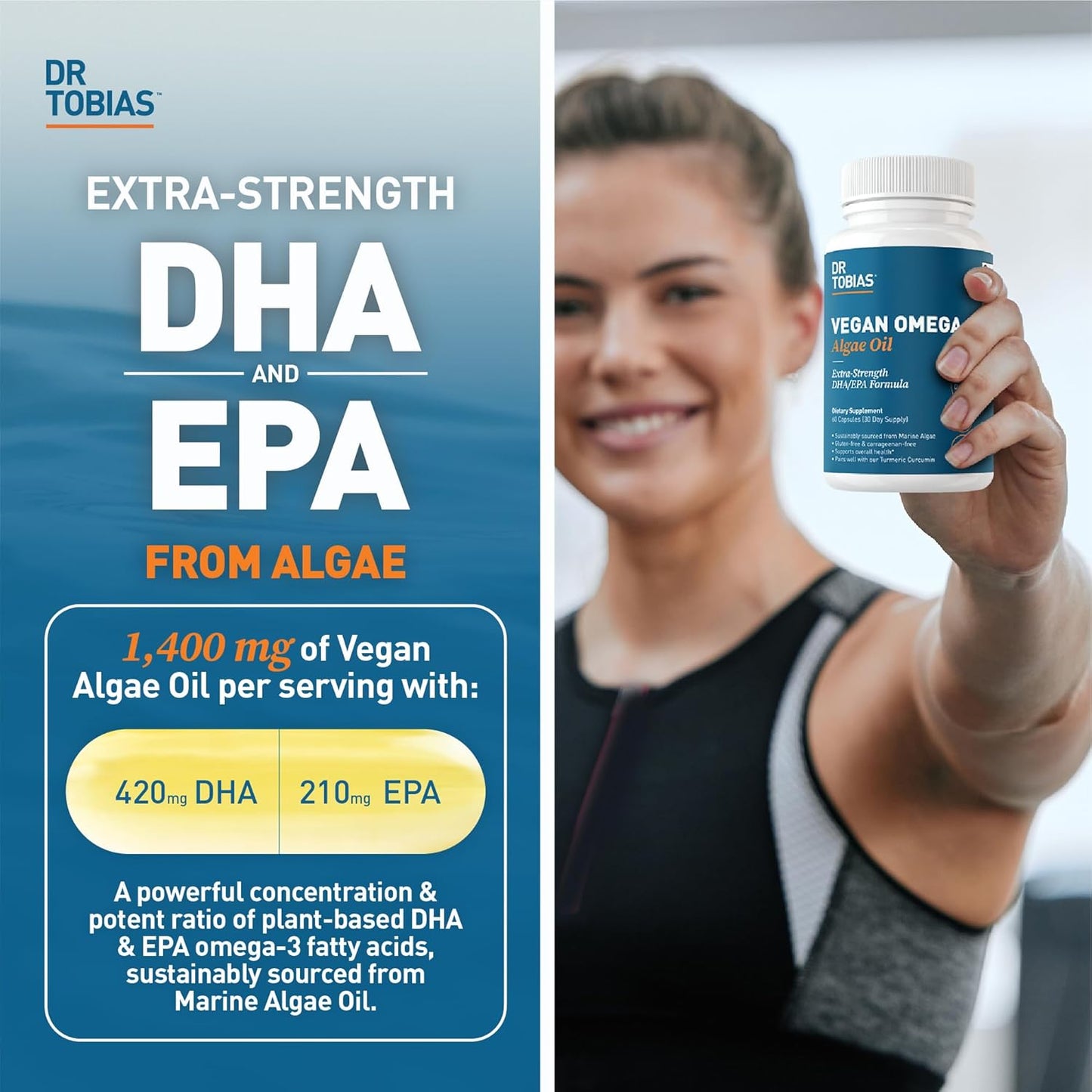 Vegan Omega 3 Algae Oil and Joint Support Supplement for Optimal Mobility & Wellness