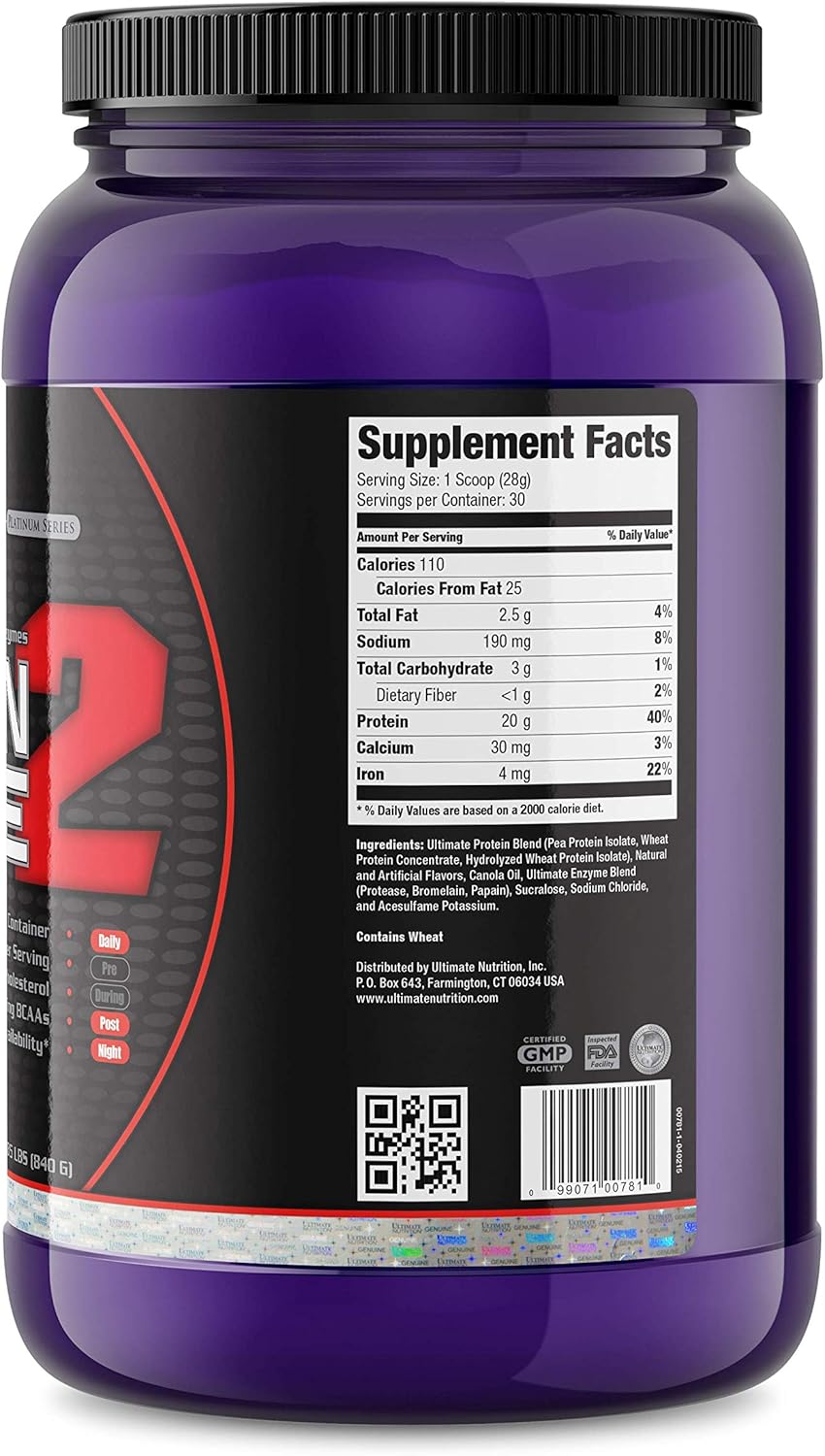 Vegan Plant Based Protein Isolate Powder - Vanilla Flavor - 20g Protein Per Serving - No Sugar, No Lactose - 100% Naturally Occurring BCAAs - 2lb