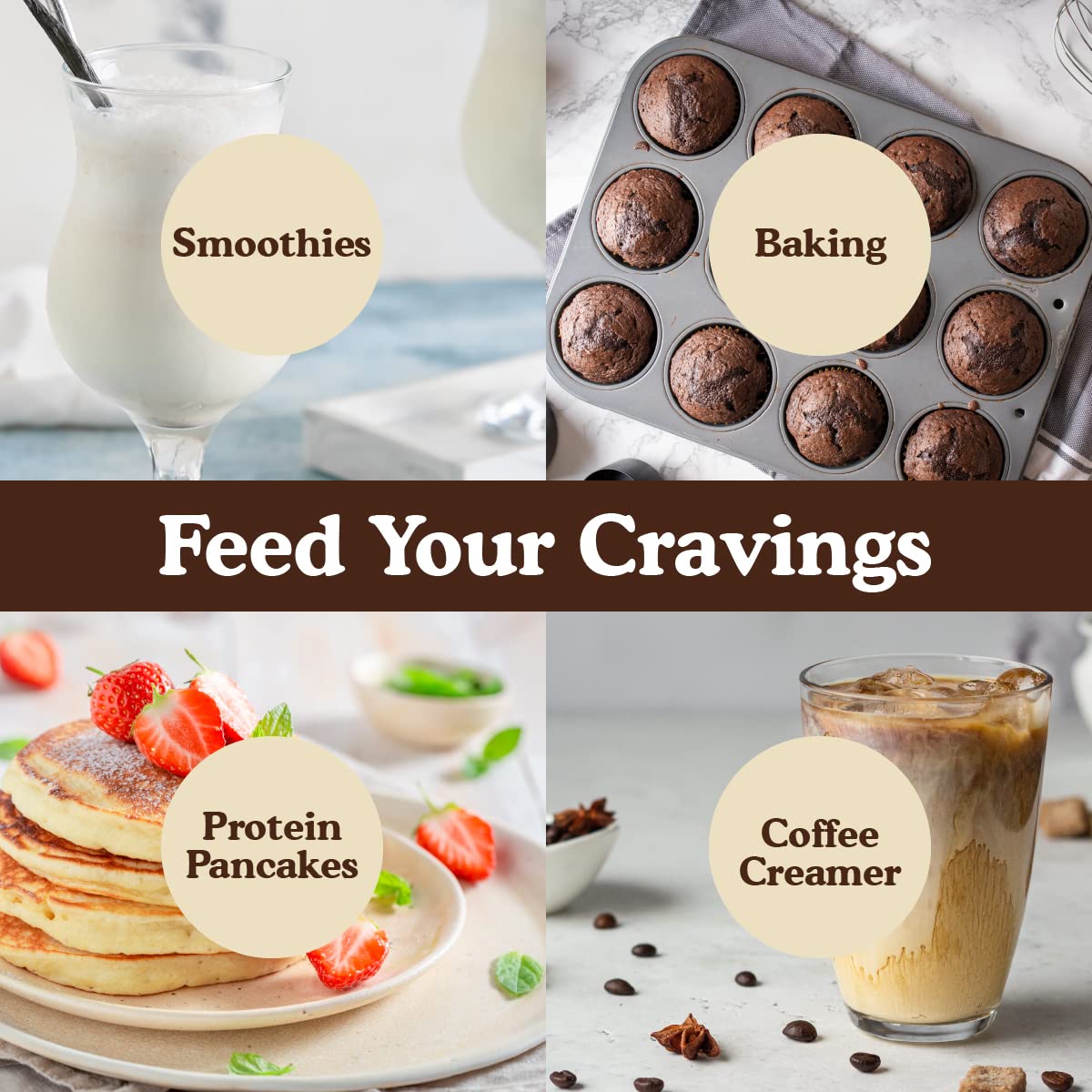 Vegan Plant Based Protein Powder Shake with Apple Cider Vinegar and Digestive Enzymes for Men & Women - 21g Protein (15 Servings, Cocoa Cream)