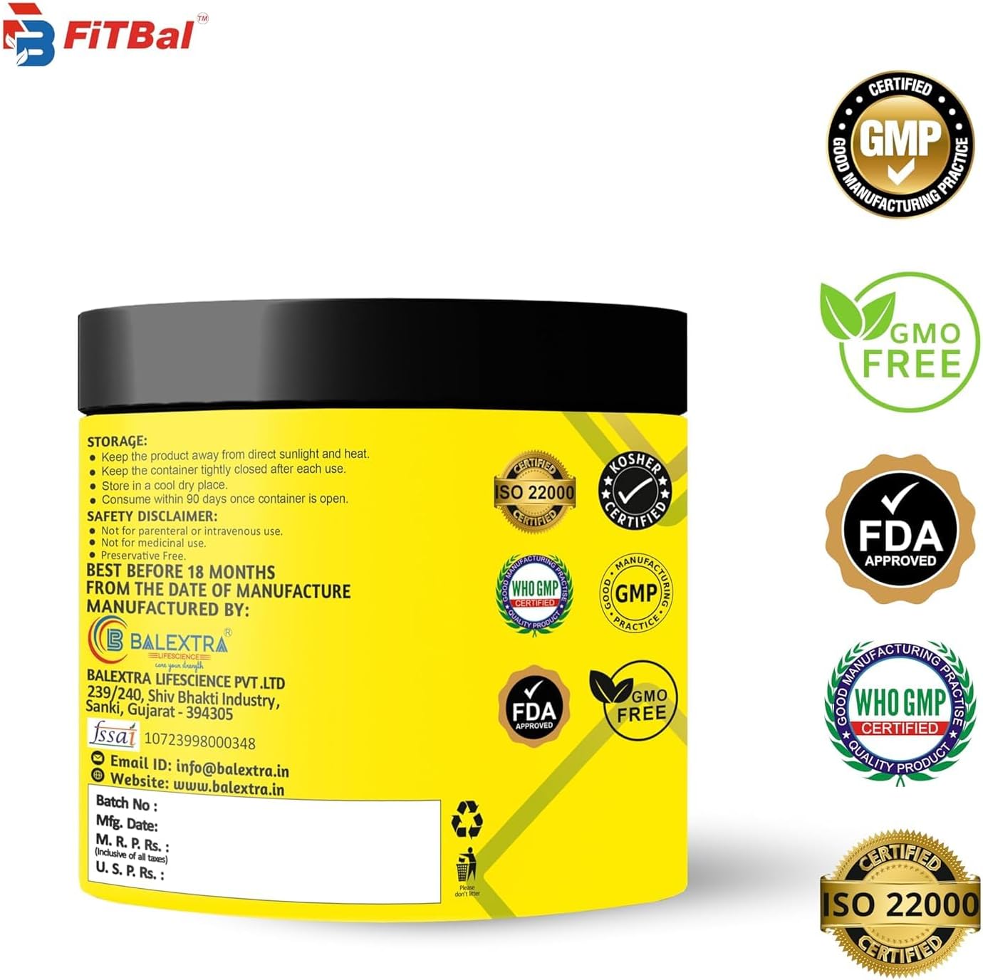 Vegan Plant Protein Powder with Pea and Brown Rice - 27g Protein Per Serving - 250g (7 Servings) - BCAA and Glutamine Included