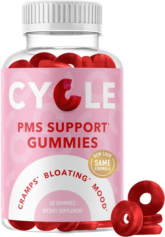 Vegan PMS Relief Gummies with Chasteberry, Dong Quai, Cranberry, Vitamin B6 | Hormone Balance & Period Support for Women