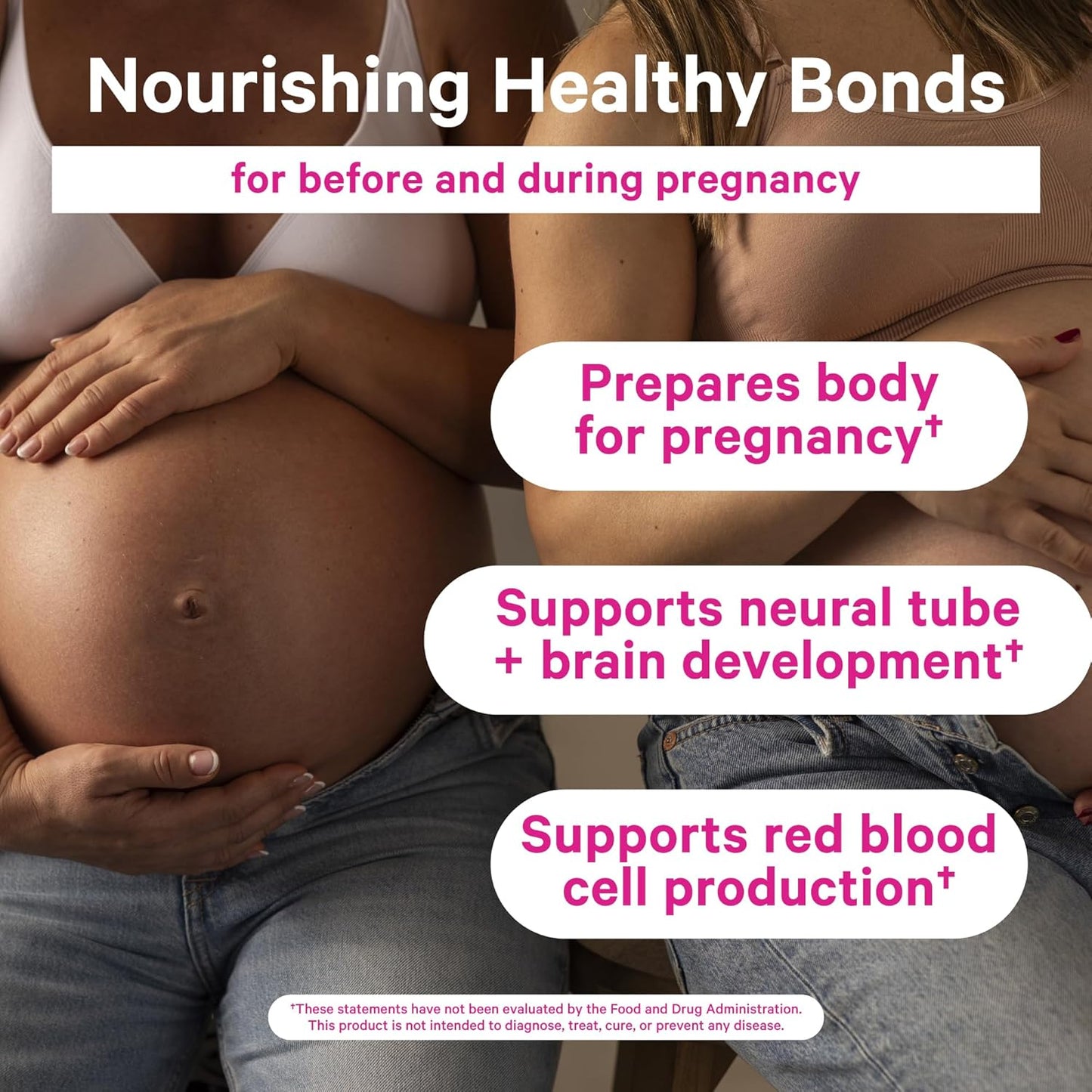 Vegan Prenatal Gummy Vitamins with DHA, Folate, Vitamin D for Pregnancy - Neural Tube & Fetal Brain Development - 60 Gummies