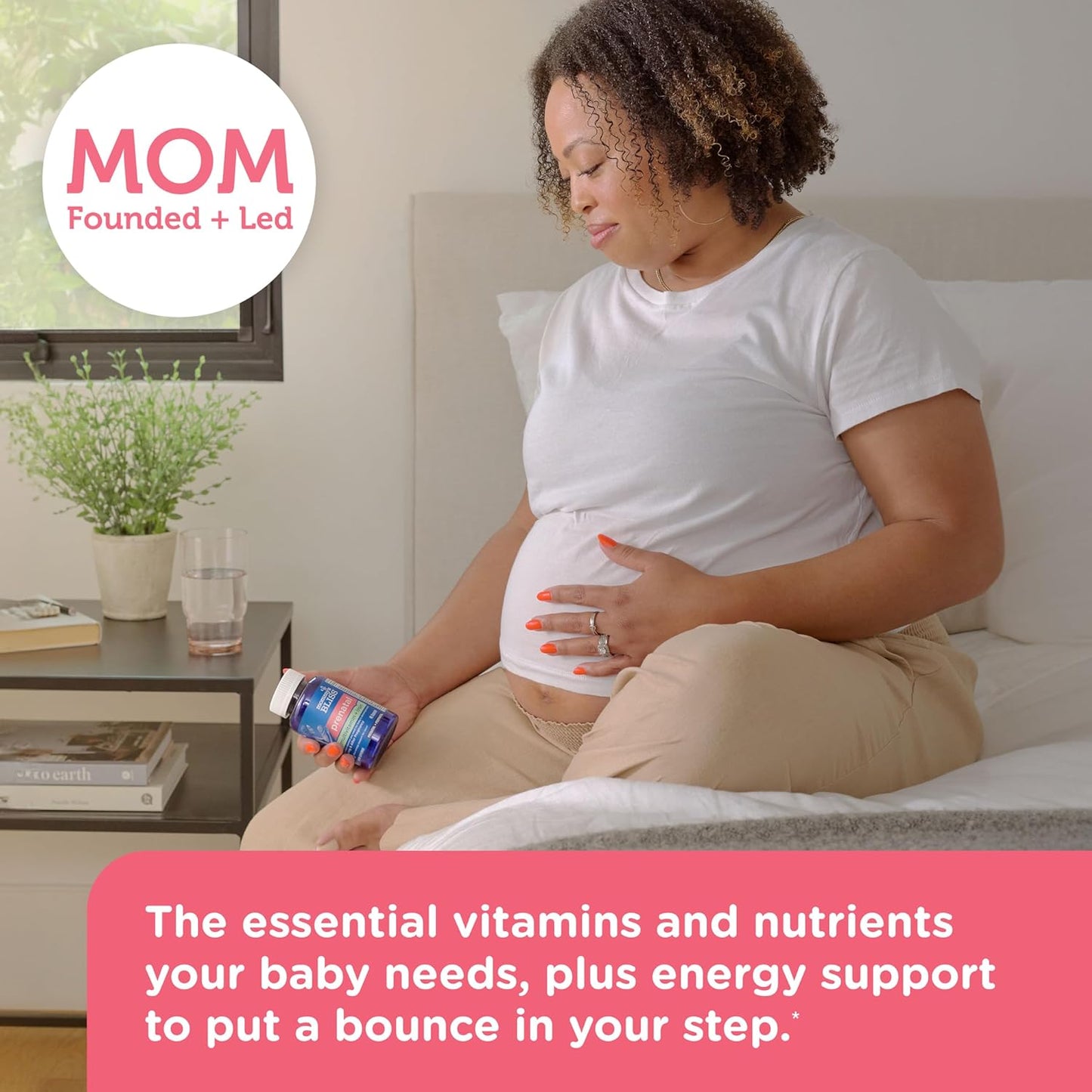 Vegan Prenatal Multivitamin for Mom and Baby Development with Iron, Folic Acid, B Vitamins, and Probiotics - Gluten Free (45 Servings)