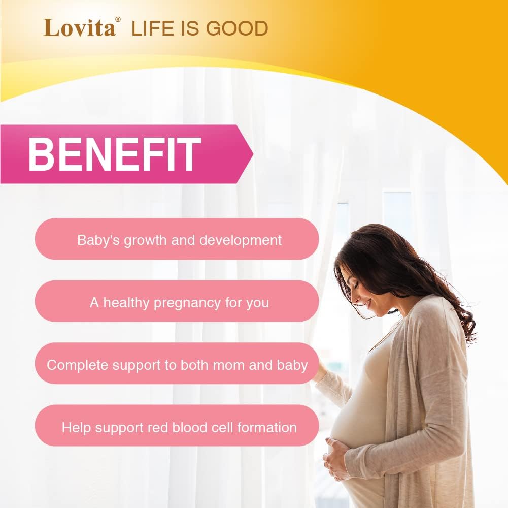 Vegan Prenatal Vitamins with Iron, Folic Acid, & Calcium - Non GMO, 180 Vegetarian Pills (3-Pack)