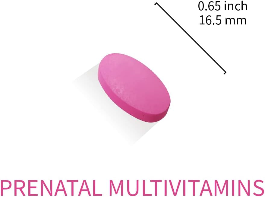 Vegan Prenatal Vitamins with Iron, Folic Acid, & Calcium - Non GMO, 180 Vegetarian Pills (3-Pack)