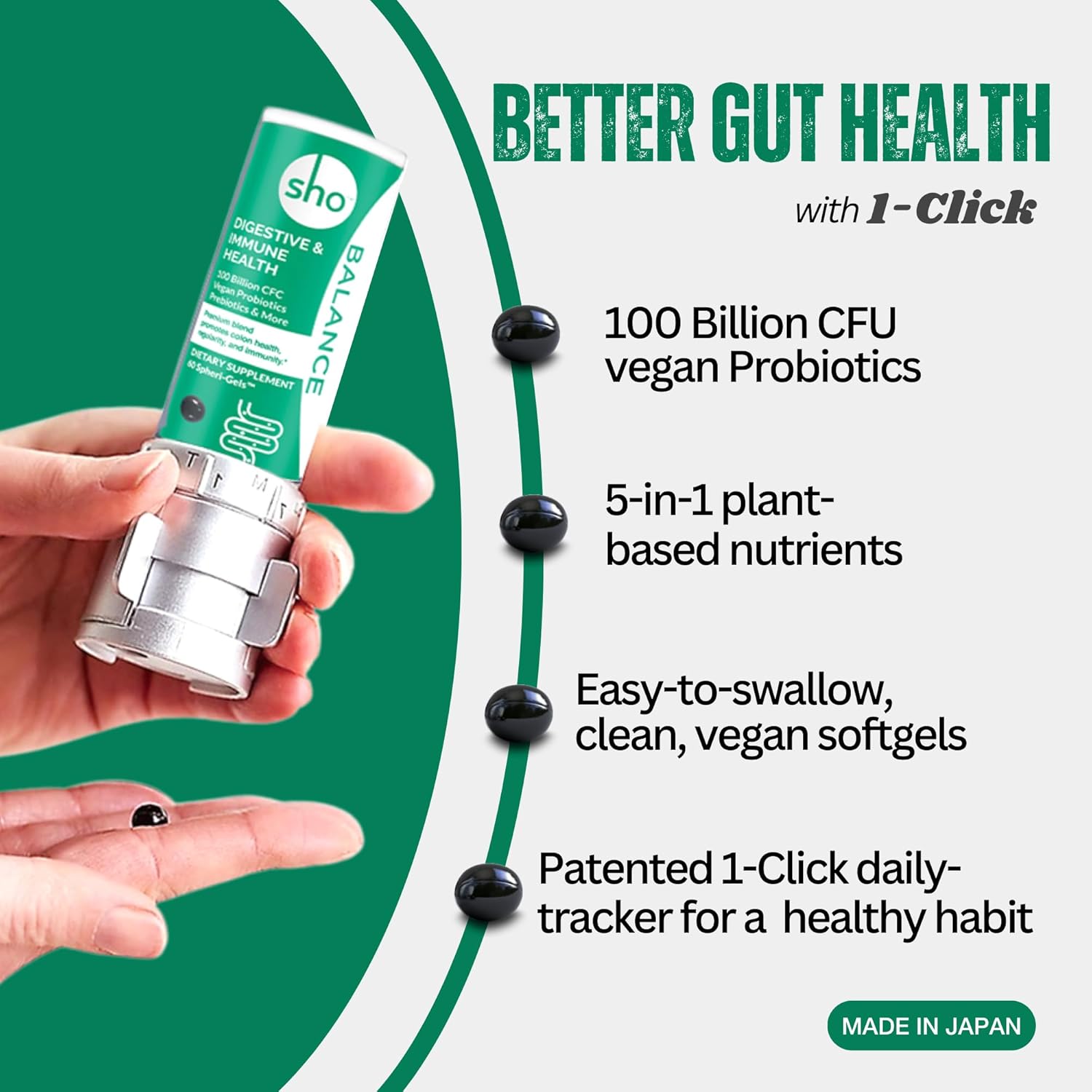 Vegan Probiotic Supplement with 100 Billion CFU for Gut Health - Lactobacillus Casei - 60 Pills - Women & Men Friendly