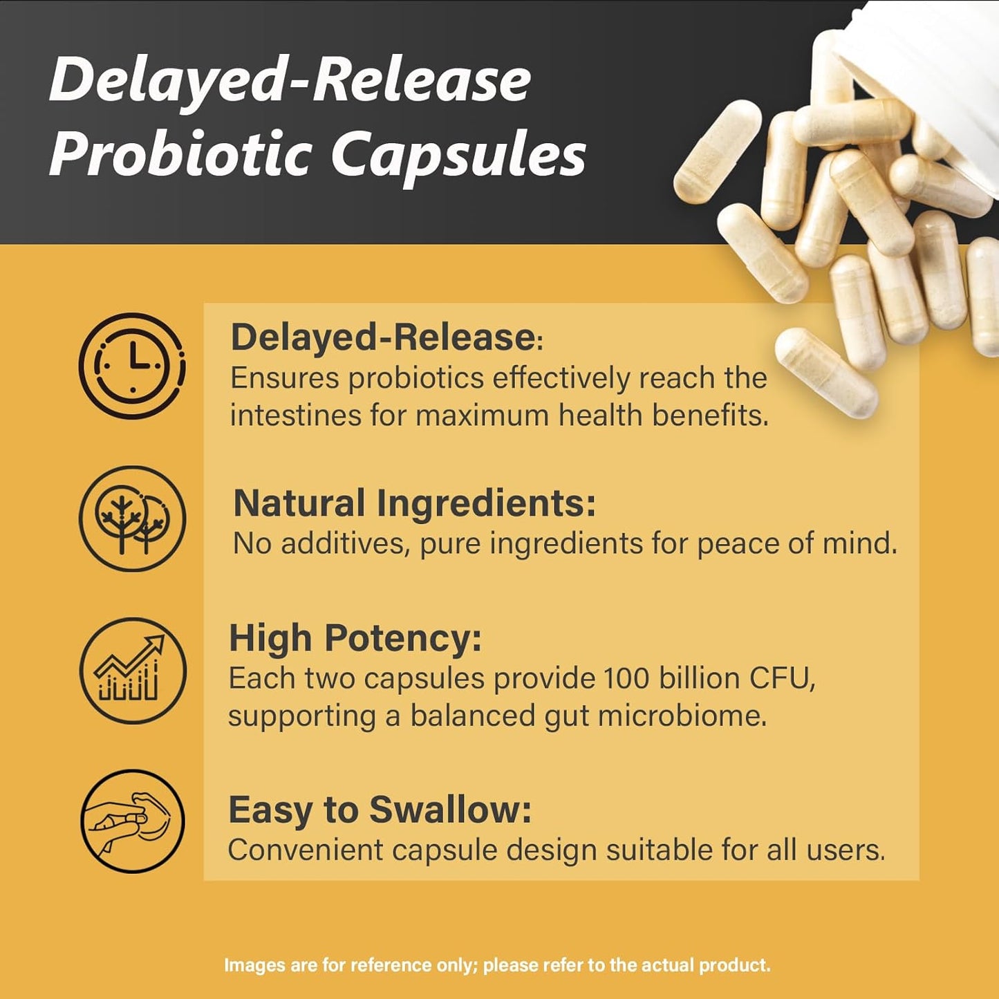 Vegan Probiotic Supplement with 220 Billion CFU for Gut & Digestive Health