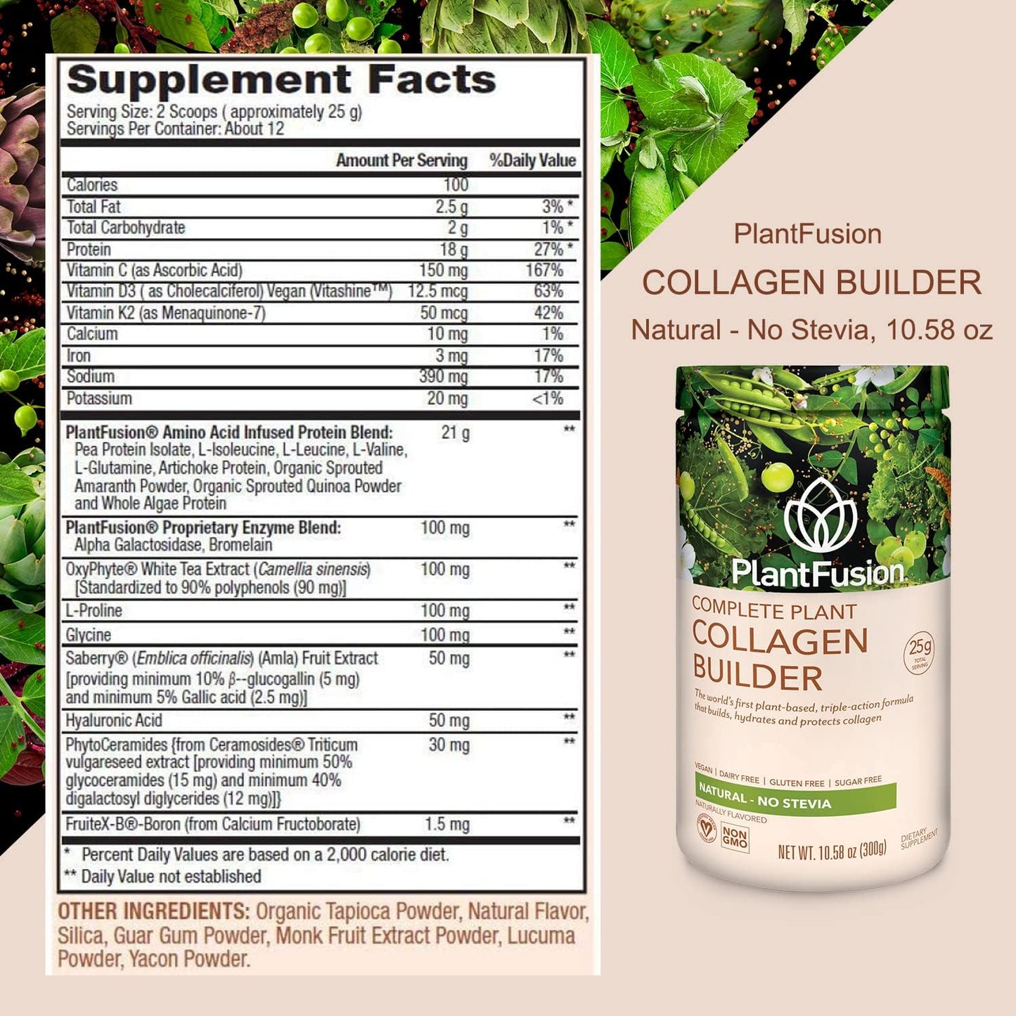 Vegan Protein Powder and Collagen Bundle - Keto-Friendly, Gluten-Free, Soy-Free, Non-Dairy, No Sugar, Non-GMO