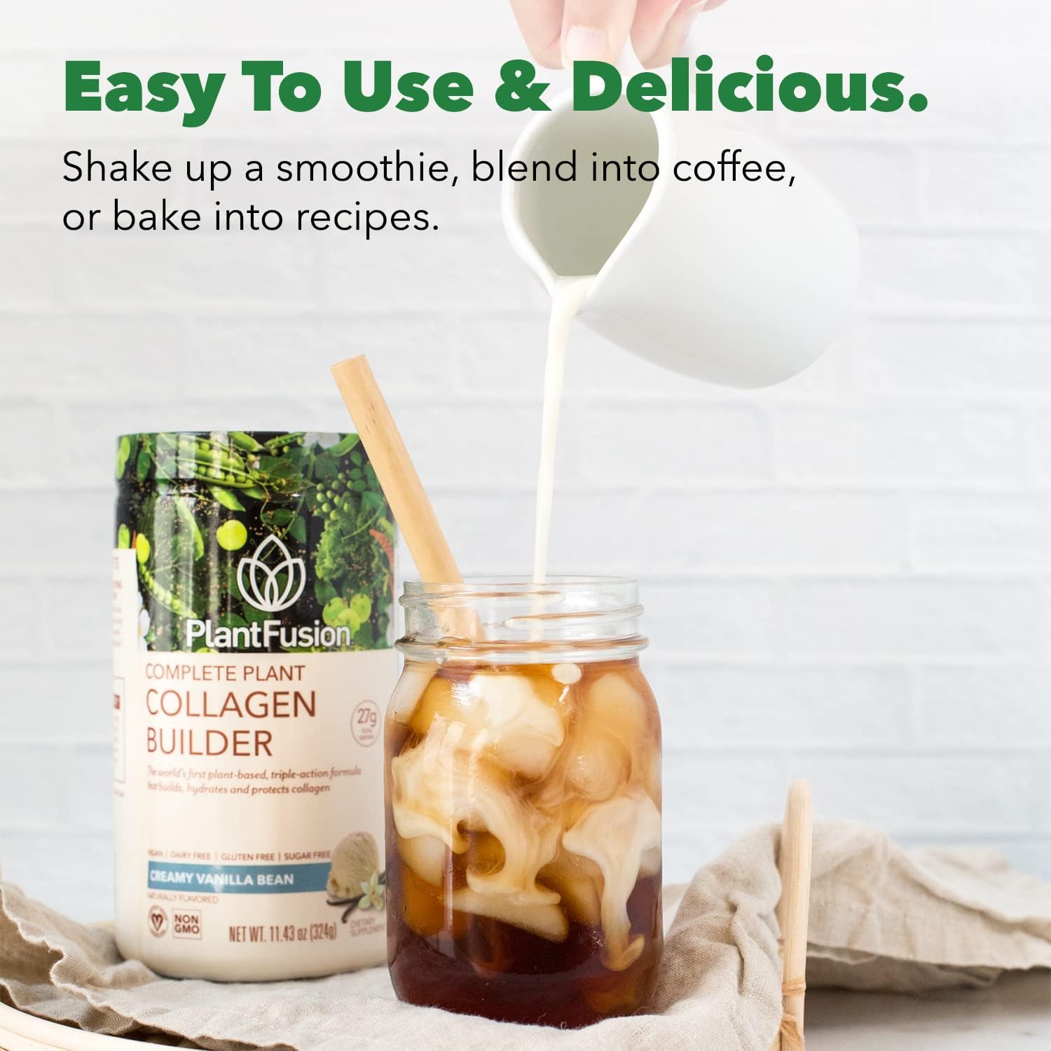 Vegan Protein Powder and Collagen Bundle - Keto-Friendly, Gluten-Free, Soy-Free, Non-Dairy, No Sugar, Non-GMO