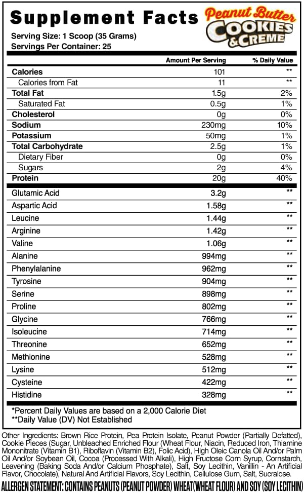 Vegan Protein Powder, Peanut Butter Cookies & Creme | Steel Supplements Veg-PRO | BCAA Amino Acid | Non Dairy | Low Carb Formula | 25 Servings