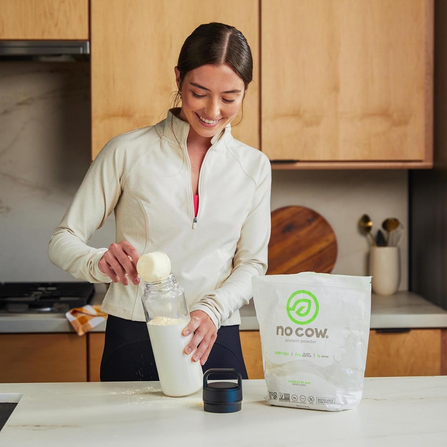 Vegan Protein Powder, Plain Flavor, 26g Plant Protein, Dairy-Free, Soy-Free, Sugar-Free, Keto & Gluten Friendly, Non-GMO, Kosher, 1.74lb Bag