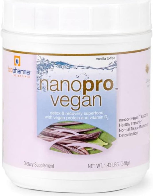 Vegan Protein Powder with Pea Protein, Ashwagandha, and Vegan D3 for Immune Support & Recovery, Vanilla Toffee Flavor