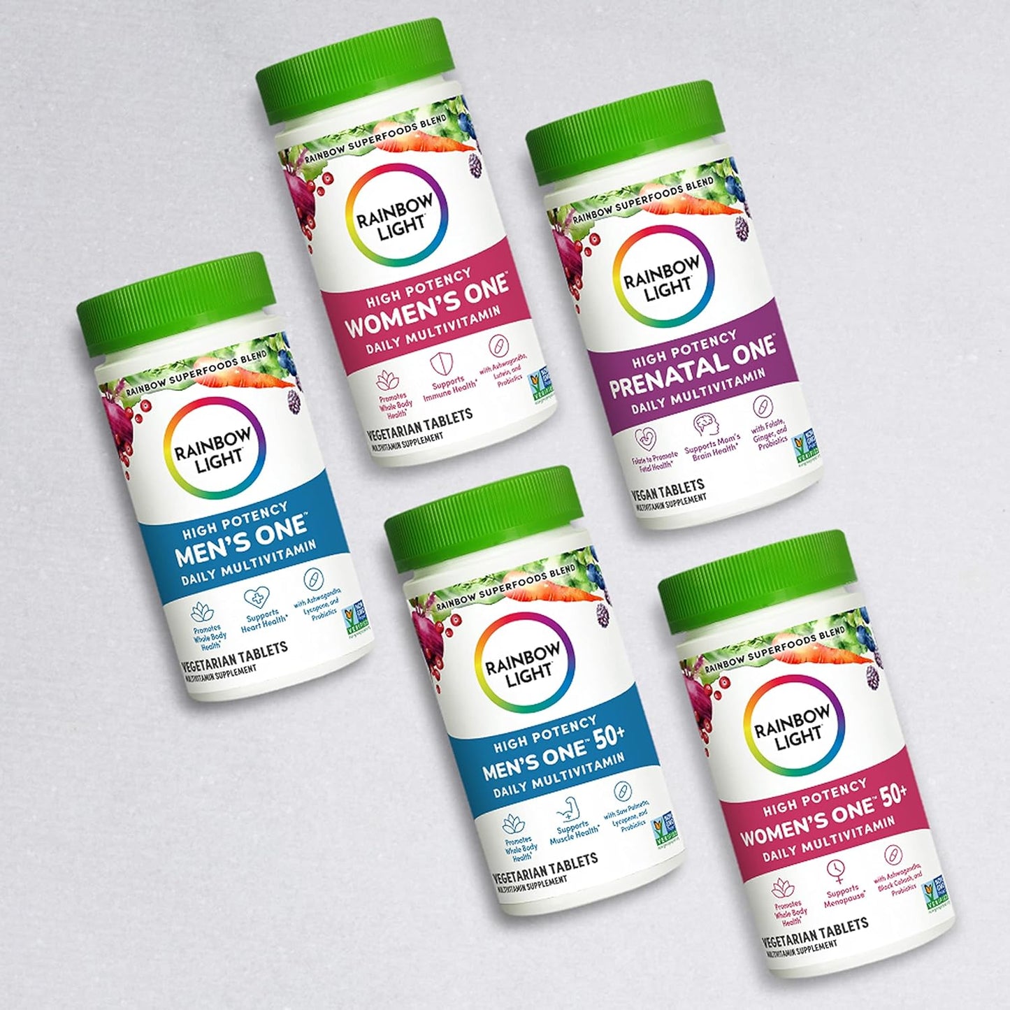 Vegan Rainbow Light High-Potency Prenatal One Multivitamin for Mom & Baby, 30 Count