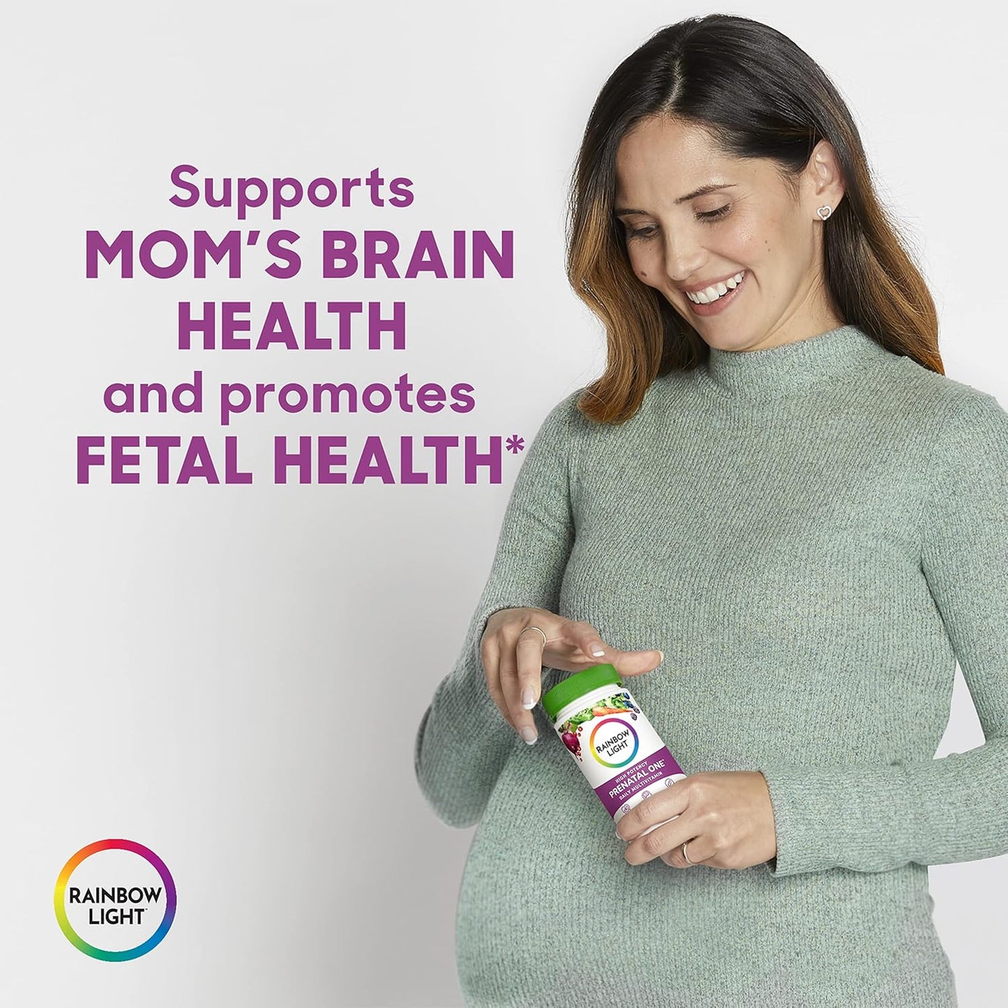 Vegan Rainbow Light High-Potency Prenatal One Multivitamin for Mom & Baby, 30 Count