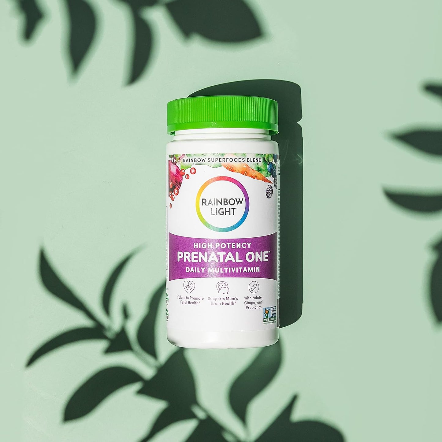 Vegan Rainbow Light High-Potency Prenatal One Multivitamin for Mom & Baby, 30 Count