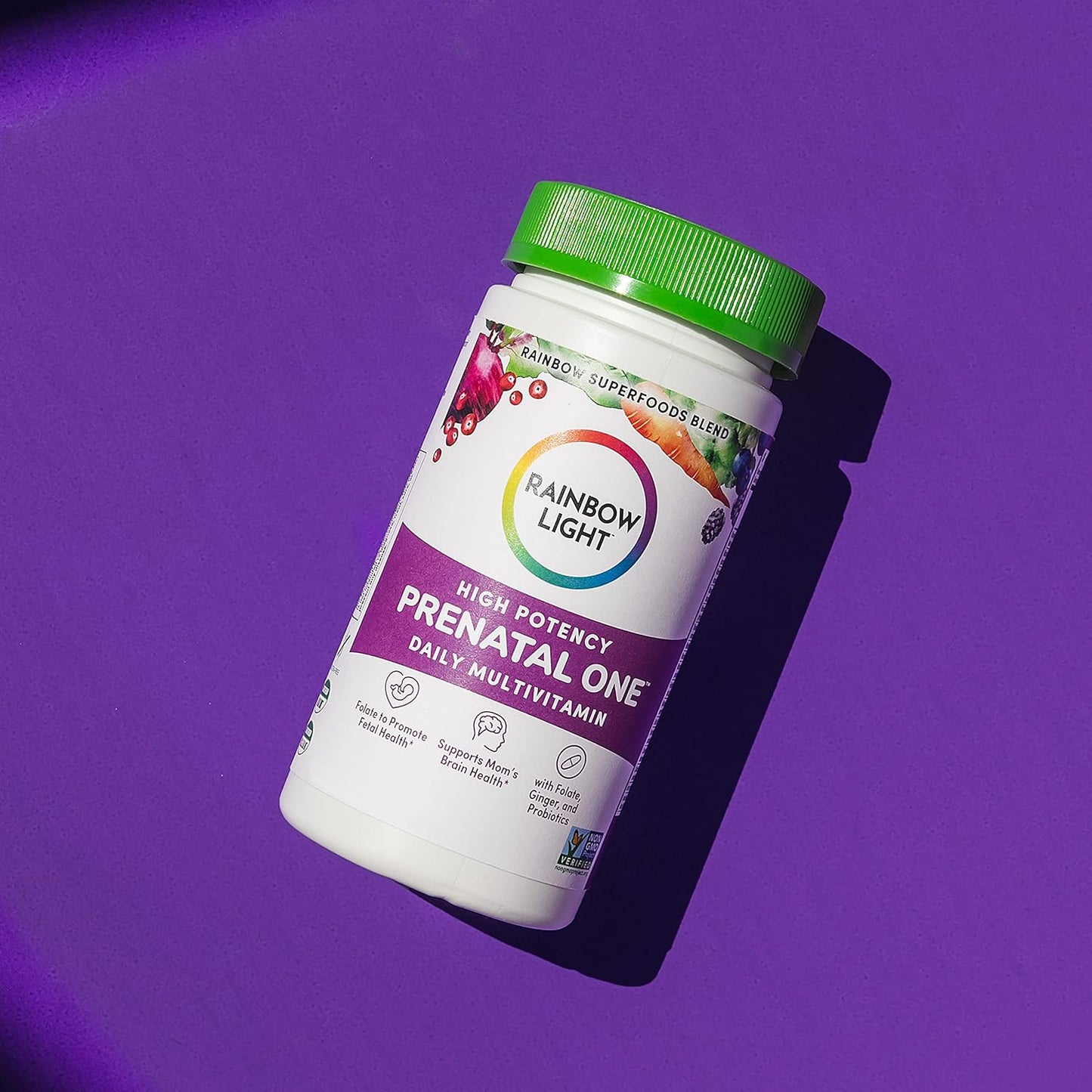 Vegan Rainbow Light High-Potency Prenatal One Multivitamin for Mom & Baby, 30 Count