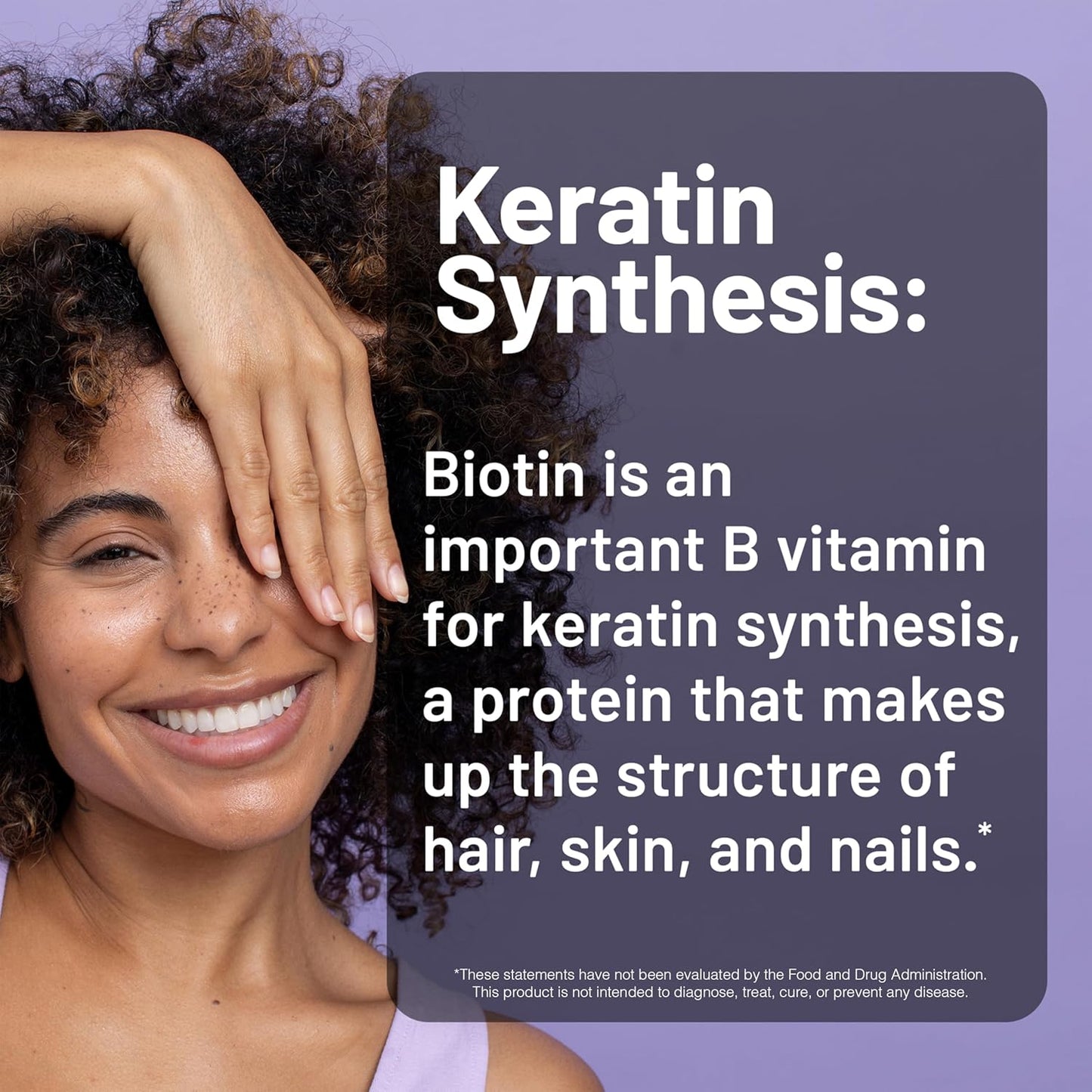 Vegan Strawberry-Kiwi Biotin Gummies - Hair, Skin, and Nails Supplement - 5000mcg Vitamin B7 - Gluten-Free - Natural Beauty Support - 60 Count