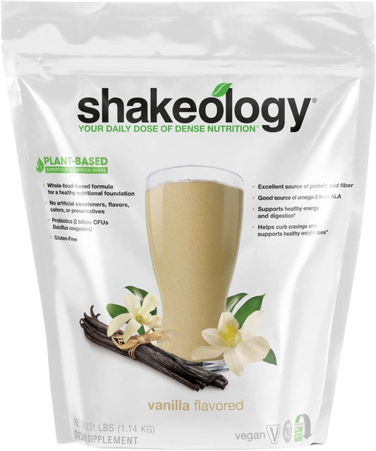 Vegan Superfood Protein Powder for Healthy Weight Loss & Gut Health - Gluten Free Vanilla Shake, 30 Servings