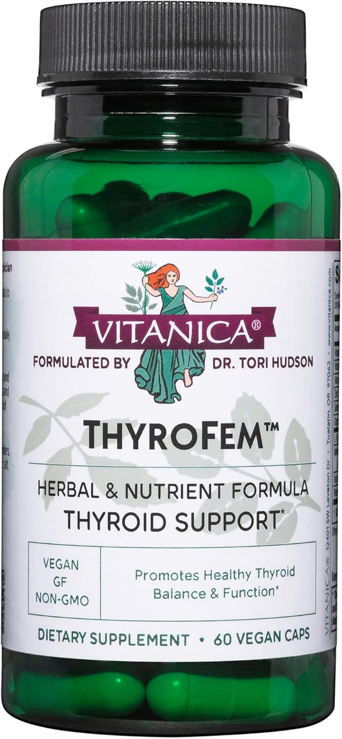 Vegan ThyroFem Supplement for Thyroid Gland Support - 60 Capsules by Vitanica