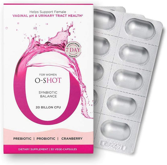 Vegan Vaginal Probiotic with Cranberry Extract and Chicory Root for pH Balance and Urinary Tract Health - 30 Capsules
