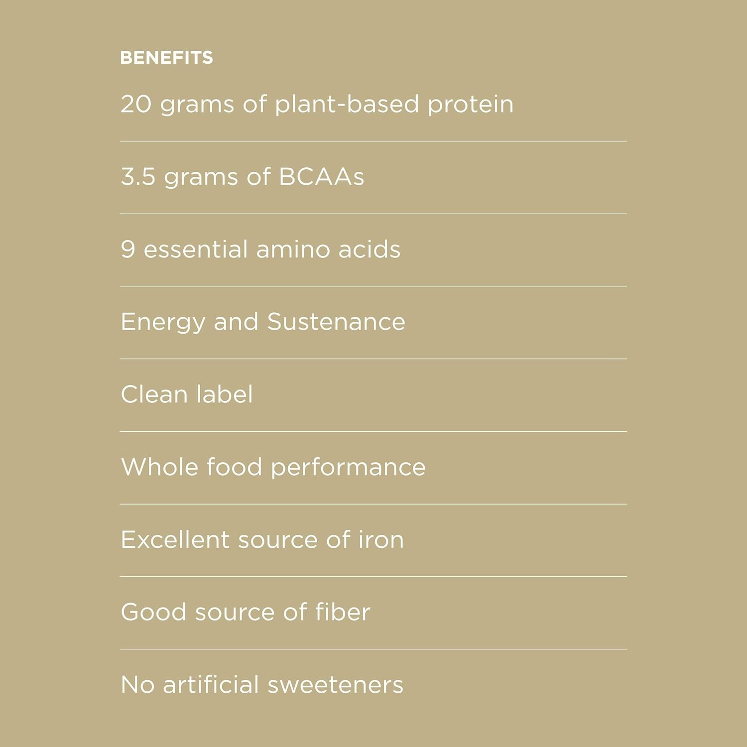 Vegan Vanilla Bean Protein Powder - 20g Plant-Based Protein Mix - Non-GMO, Gluten-Free - 3.5g BCAAs - 9 Essential Amino Acids - 30-Day Supply