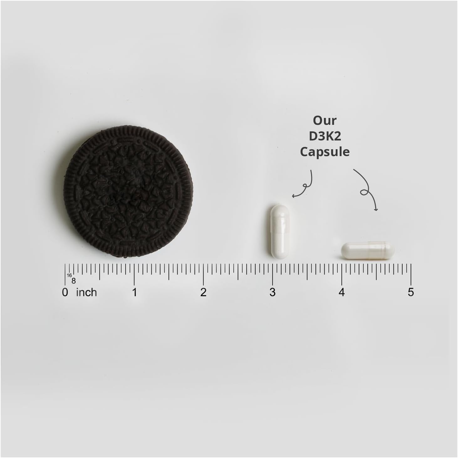 Vegan Vitamin D3 K2 Capsules with MCT for Bone and Immune Health - 30 Day Supply