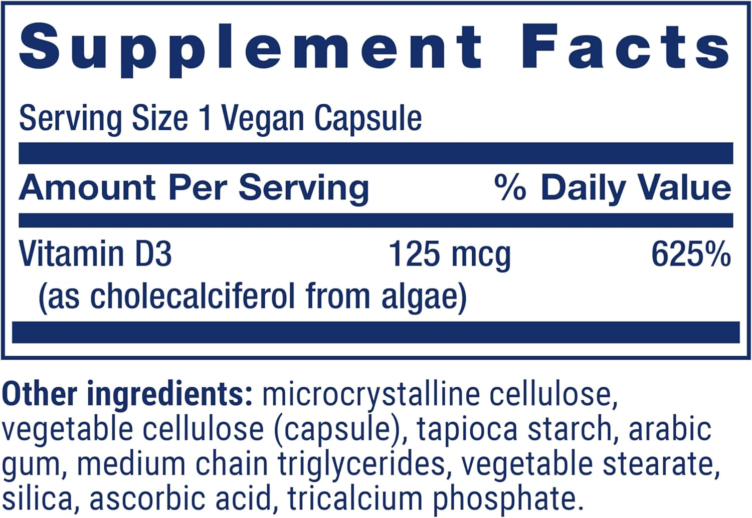 Vegan Vitamin D3 Supplement for Joint and Bone Health - Immune Support - Non-GMO and Gluten Free - 60 Count