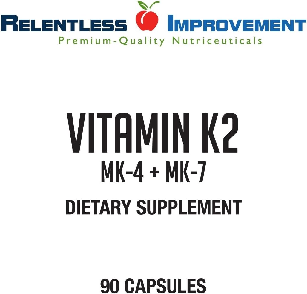Vegan Vitamin K2 MK4 Plus MK7 Supplement - 90 Naturally-Derived Vege-Caps