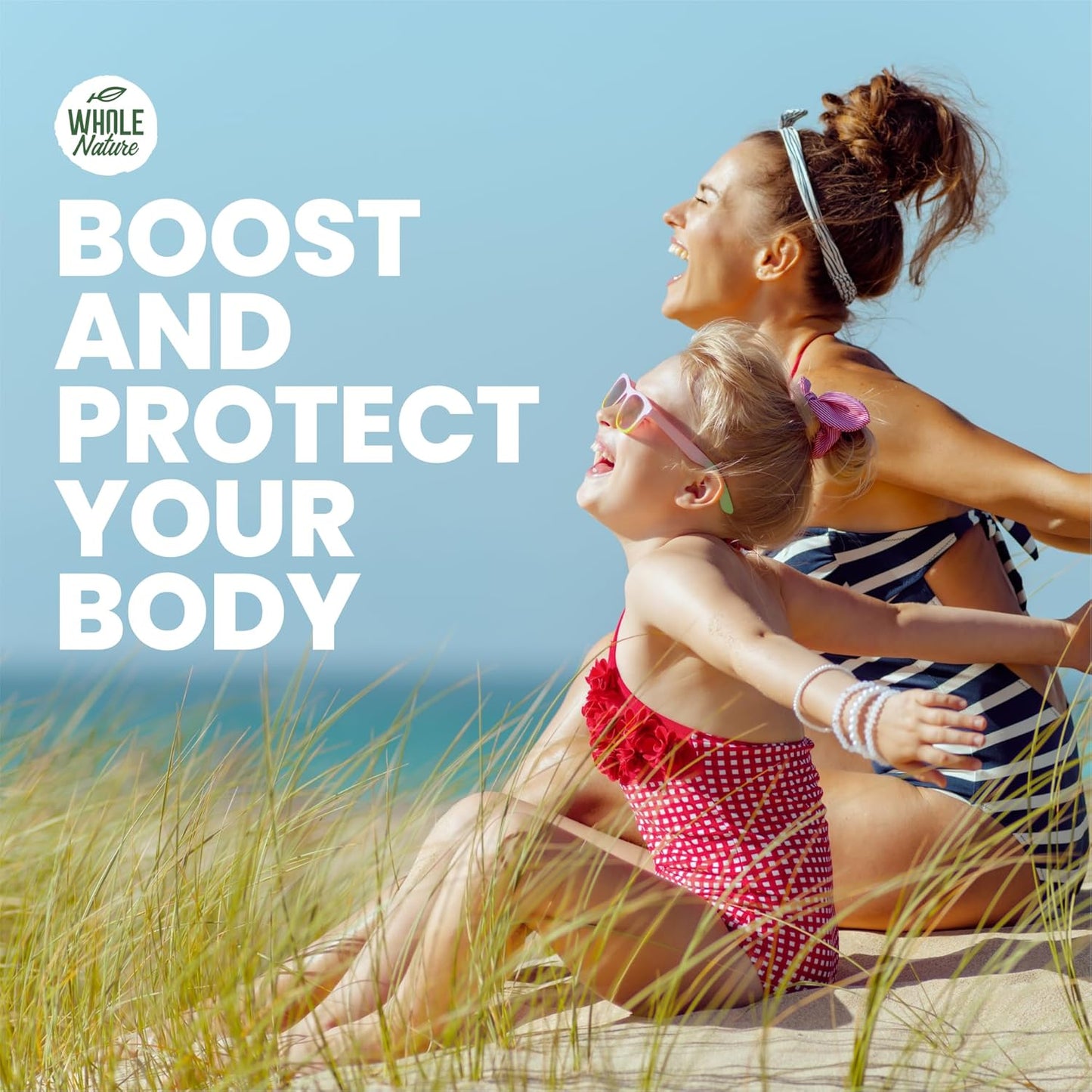 Vegan Whole Nature K2 D3 Vitamin Supplement with BioPerine - 60 Capsules for Heart & Bone Health