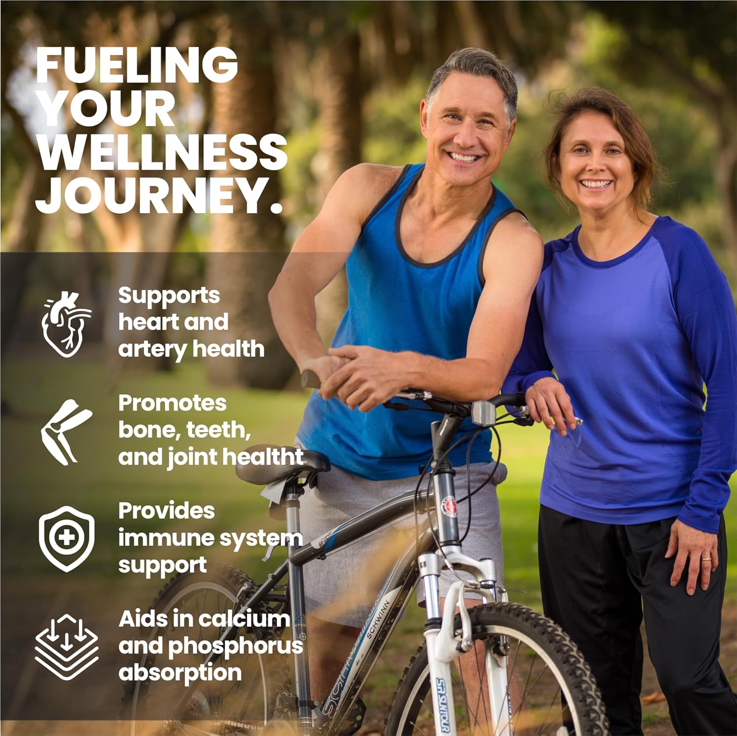 Vegan Whole Nature K2 D3 Vitamin Supplement with BioPerine - 60 Capsules for Heart & Bone Health