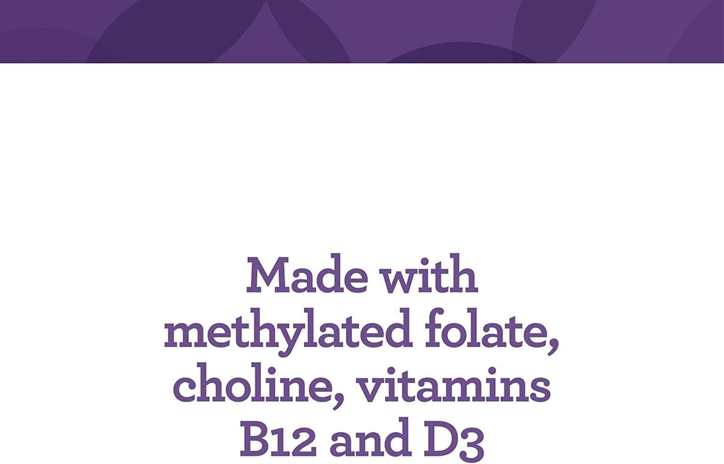Vegetarian Prenatal & Postnatal Multivitamin with Folate, Choline, B12, D3 - Non-GMO & Gluten-Free - 60 Tablets