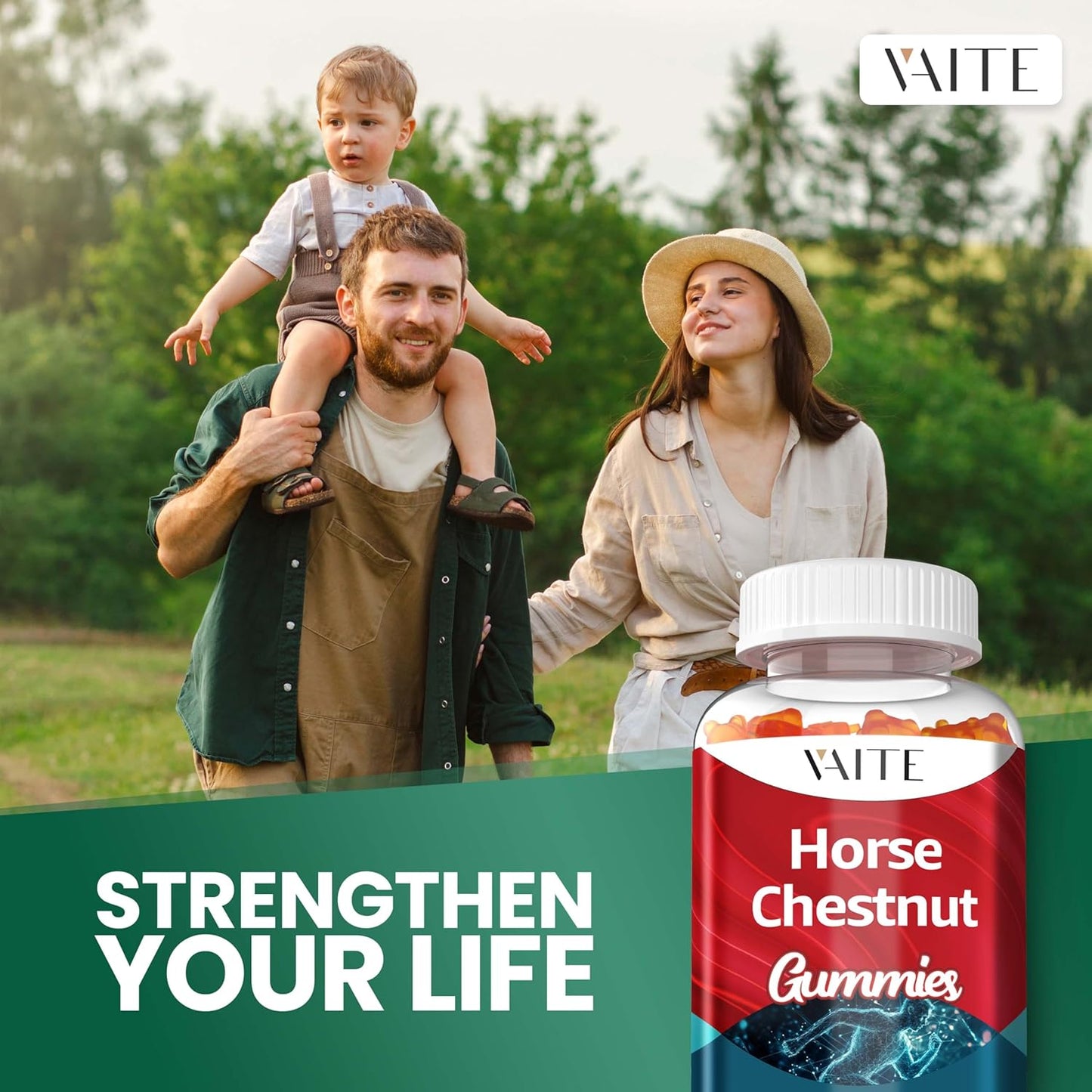 Vein Support Supplement for Varicose Veins on Legs - Horse Chestnut Extract for Blood Circulation