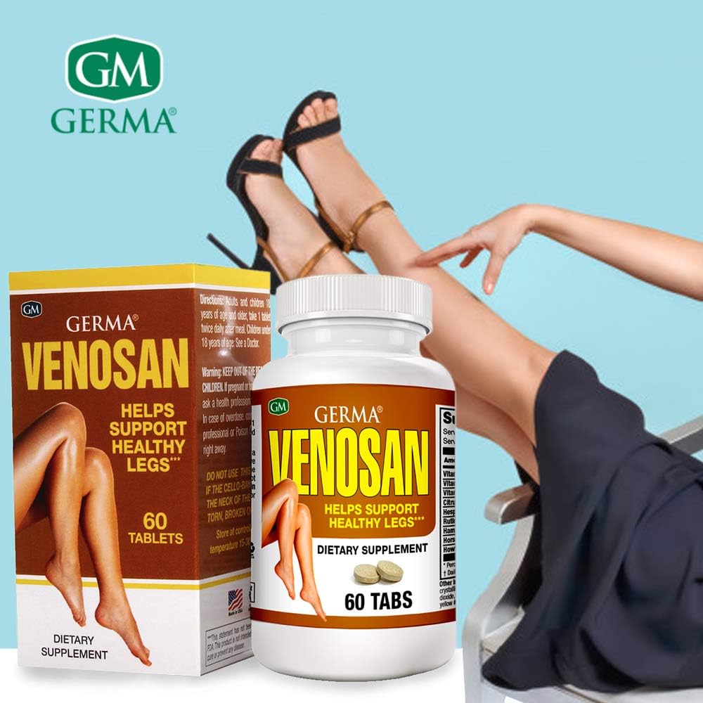 Venosan Dietary Supplement for Stronger Vein Walls and Relief from Heavy Legs - 60 Tablets