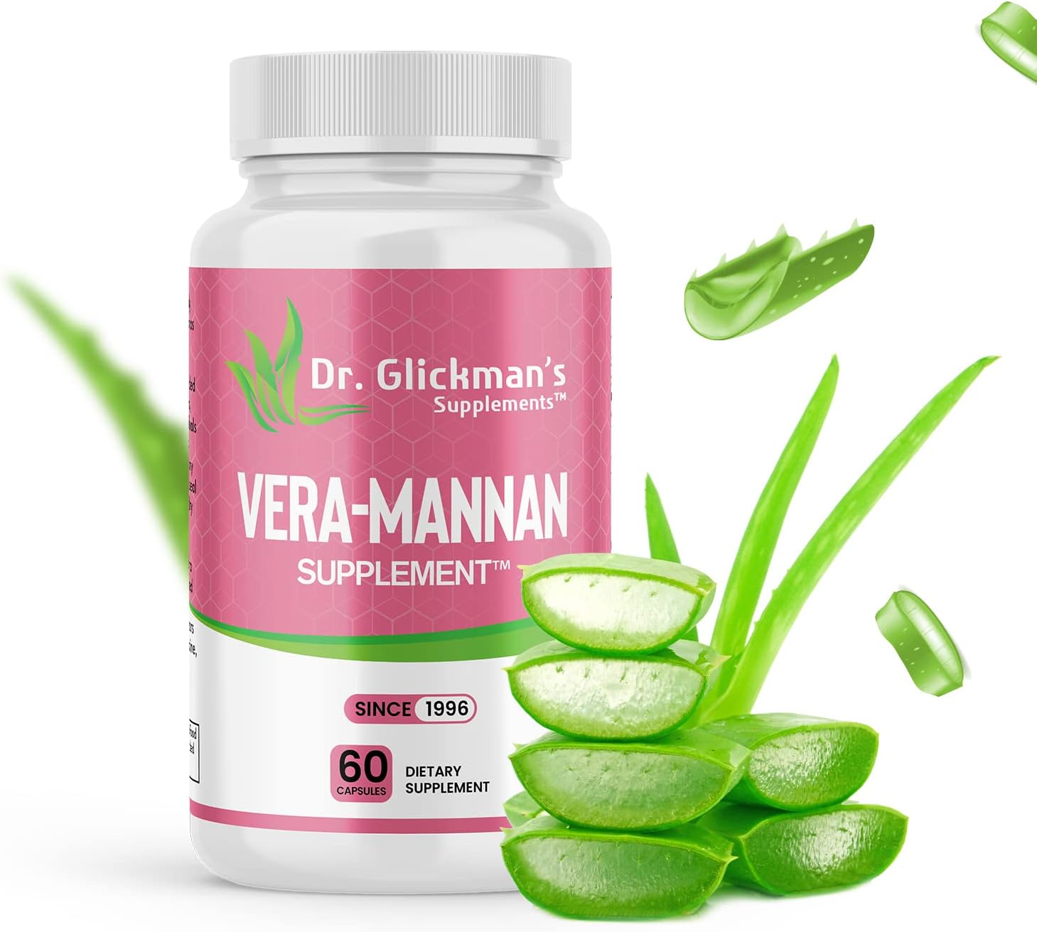 Vera-mannan Aloe Vera Supplement by Dr. Glickman - 60 Capsules