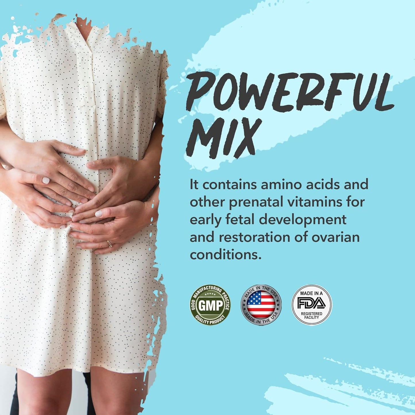 VeraWella Conception Support Vitamin Powder Mix for Women, Fertility & Conception Support with B Vitamins, Myo-Inositol, Folate - 28 Packets