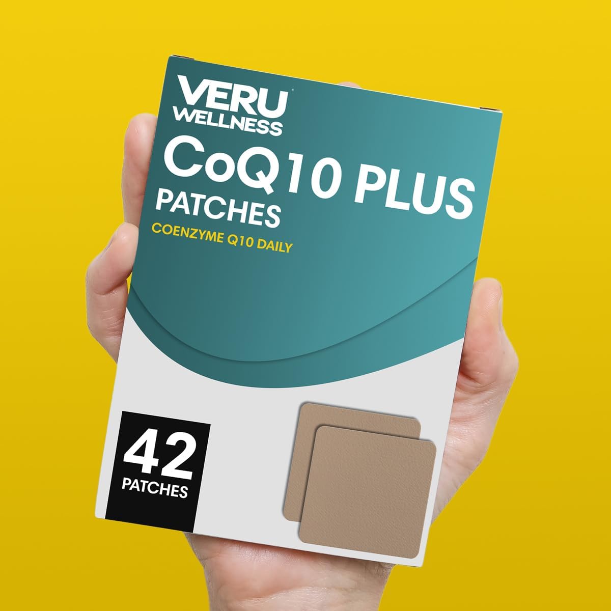 Veru Wellness CoQ10 Plus Daily Patches - Extended 8-10 Hour Release, 42 Day Supply