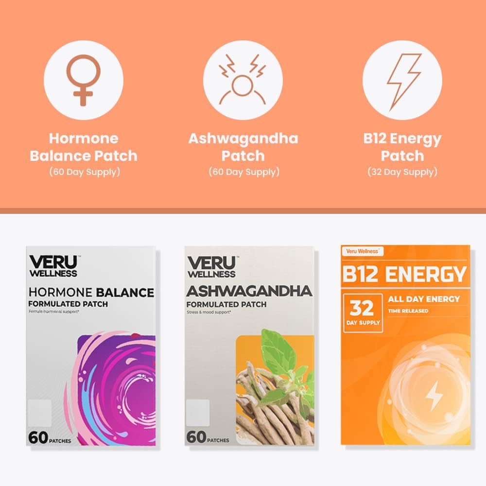 Veru Wellness Hormonal Balance Bundle for Women - Myo-Inositol, D-Chiro, Ashwagandha - PMS, Mood, Stress Relief - 2 Month Supply