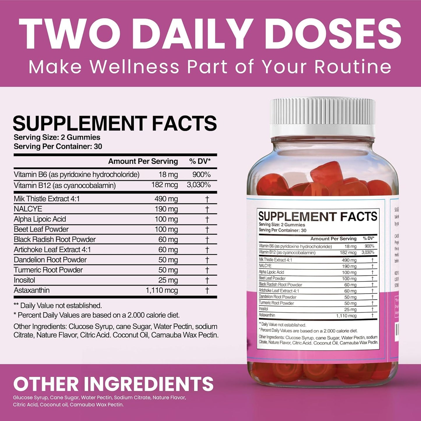 Vervenova Milk Thistle Gummies - Liver Health Support, Herbal Antioxidant, Vegan, 60ct