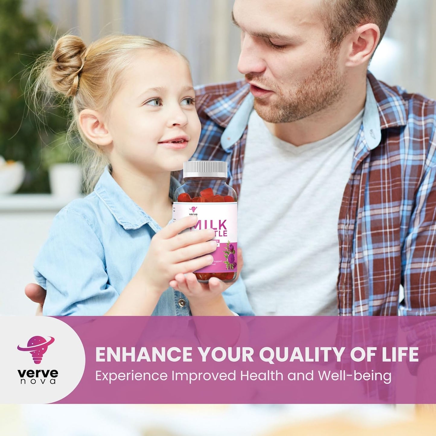 Vervenova Milk Thistle Gummies - Liver Health Support, Herbal Antioxidant, Vegan, 60ct