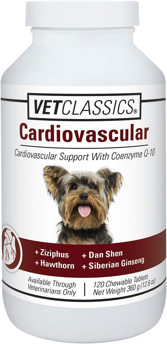 Vet Classics Cardiovascular Support for Dogs with Coenzyme Q-10 - 120 Chewable Tablets