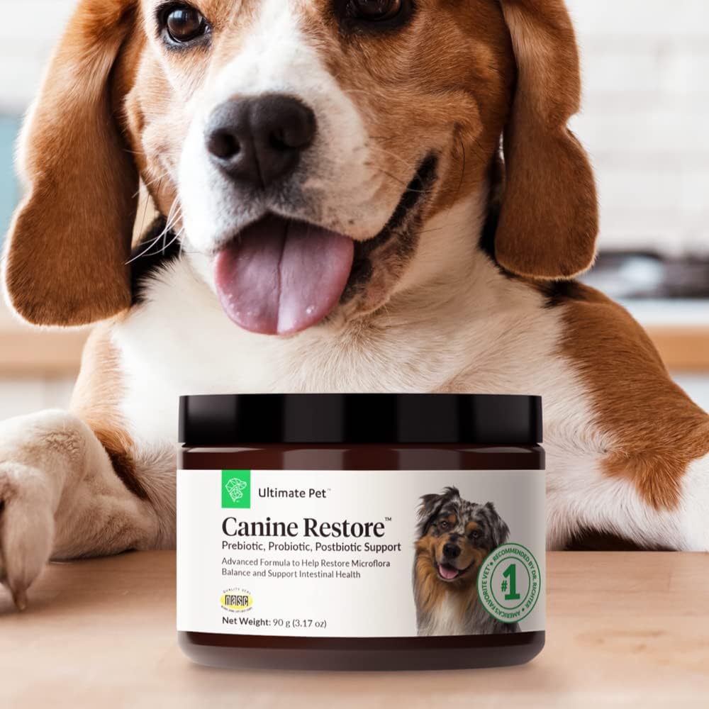 Vet Formulated Canine Restore Powder for Digestive Health and Immunity Support - Prebiotic, Probiotic, Postbiotic Food Topper