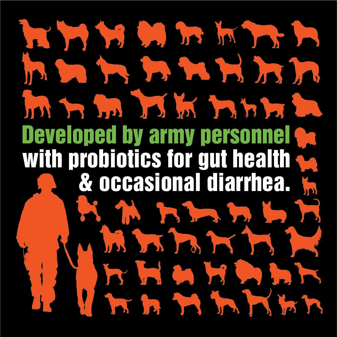 Veteran-Owned Canine Probiotics for Digestive Health & Immune Support - 60 Chewable Tablets for Dogs with Gut Issues & Occasional Diarrhea