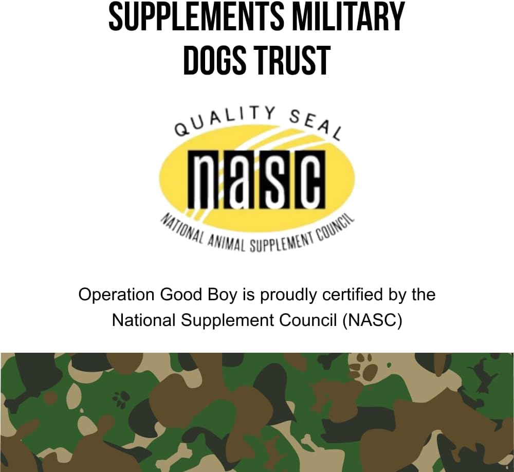 Veteran Owned O.G.B. Operation Good Boy SRE Immunity Supplement for Pets 90 Soft Chews 12.7oz - Natural Ingredients