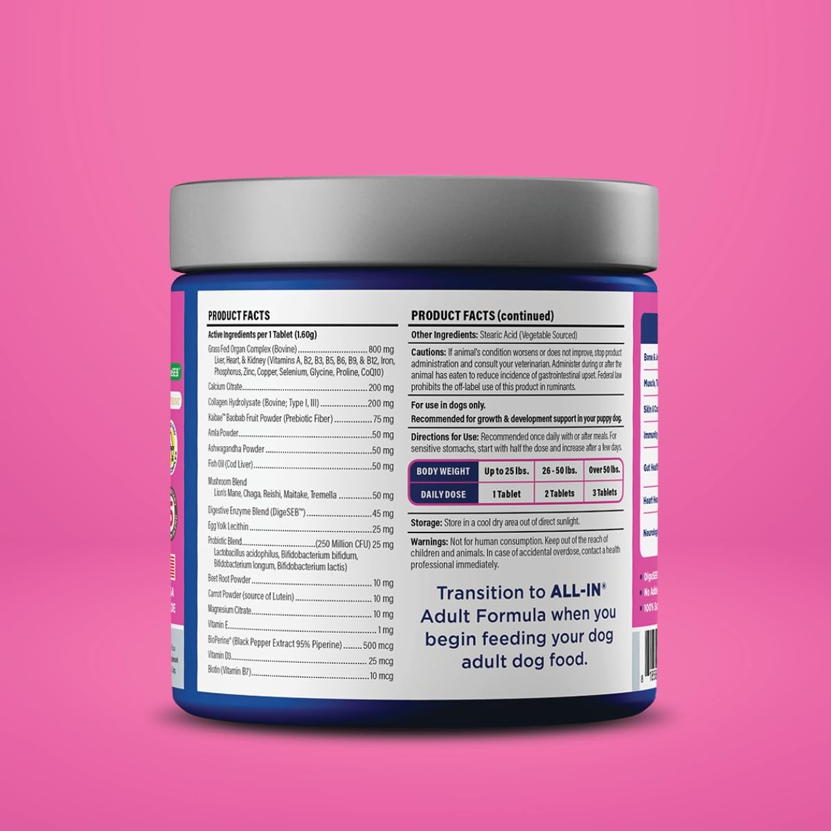 Vetericyn Puppy Supplement with Digestive Enzymes and Antioxidants - 90 Count