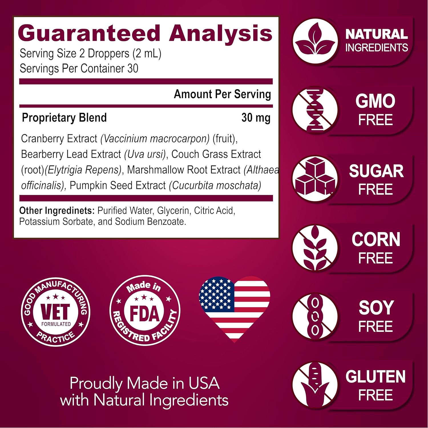 Veterinarian-Approved UTI Treatment for Cats & Dogs - Cranberry UTI Medicine - Kidney & Bladder Support - Renal Health Supplement - Made in USA