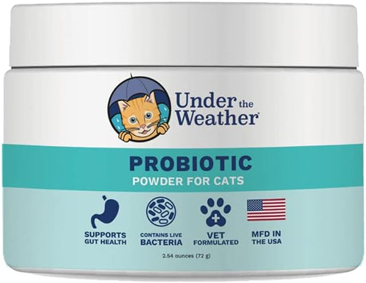 Veterinarian-Formulated Probiotic Powder for Cats | Supports Digestive Health & Immunity | Helps with Occasional Diarrhea | 2.54 Oz Jar