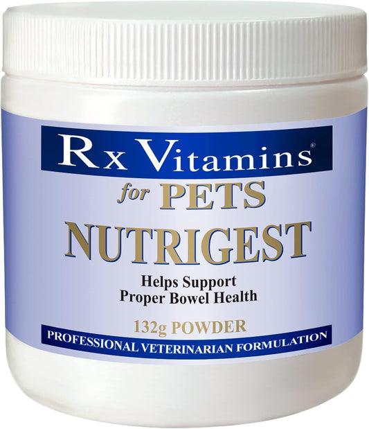 Veterinarian Formulated Probiotic Powder for Dogs & Cats - Supports Bowel & Digestive Health - Rx Vitamins for Pets Nutrigest 132g